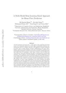 A Multi-Modal Deep Learning Based Approach for House Price Prediction