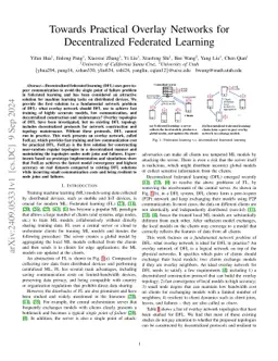 Towards Practical Overlay Networks for Decentralized Federated Learning