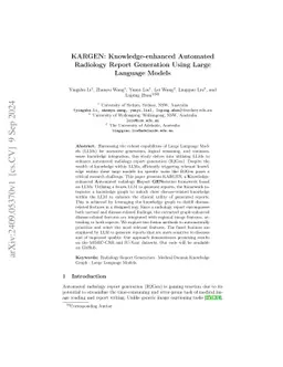 KARGEN: Knowledge-enhanced Automated Radiology Report Generation Using
  Large Language Models