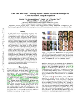 Look One and More: Distilling Hybrid Order Relational Knowledge for
  Cross-Resolution Image Recognition