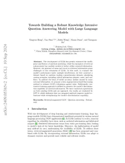 Towards Building a Robust Knowledge Intensive Question Answering Model
  with Large Language Models