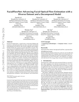 FacialFlowNet: Advancing Facial Optical Flow Estimation with a Diverse
  Dataset and a Decomposed Model