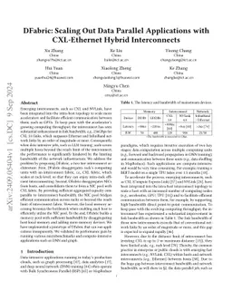 DFabric: Scaling Out Data Parallel Applications with CXL-Ethernet Hybrid
  Interconnects