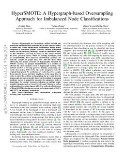 HyperSMOTE: A Hypergraph-based Oversampling Approach for Imbalanced Node
  Classifications