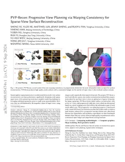 PVP-Recon: Progressive View Planning via Warping Consistency for
  Sparse-View Surface Reconstruction