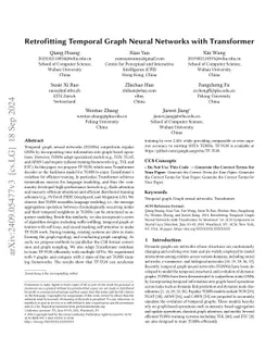 Retrofitting Temporal Graph Neural Networks with Transformer