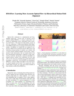 HMAFlow: Learning More Accurate Optical Flow via Hierarchical Motion
  Field Alignment