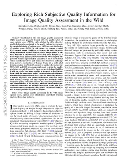 Exploring Rich Subjective Quality Information for Image Quality
  Assessment in the Wild
