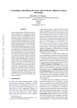 CauseJudger: Identifying the Cause with LLMs for Abductive Logical
  Reasoning