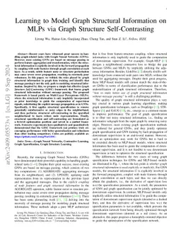 Learning to Model Graph Structural Information on MLPs via Graph
  Structure Self-Contrasting