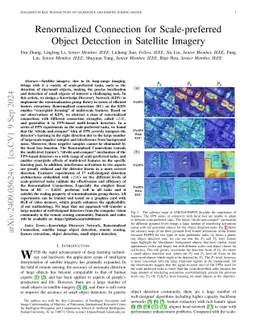 Renormalized Connection for Scale-preferred Object Detection in
  Satellite Imagery