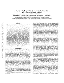Forward KL Regularized Preference Optimization for Aligning Diffusion
  Policies