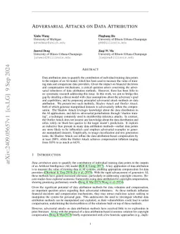 Adversarial Attacks on Data Attribution