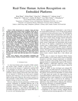 Real-Time Human Action Recognition on Embedded Platforms