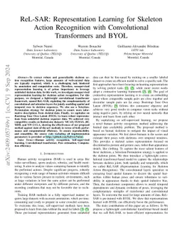 ReL-SAR: Representation Learning for Skeleton Action Recognition with
  Convolutional Transformers and BYOL