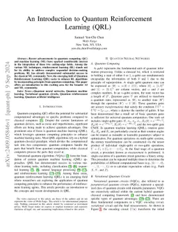 An Introduction to Quantum Reinforcement Learning (QRL)