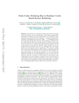 Flash Cache: Reducing Bias in Radiance Cache Based Inverse Rendering