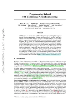 Programming Refusal with Conditional Activation Steering