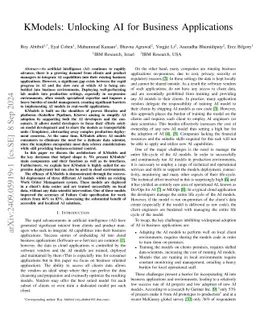 KModels: Unlocking AI for Business Applications