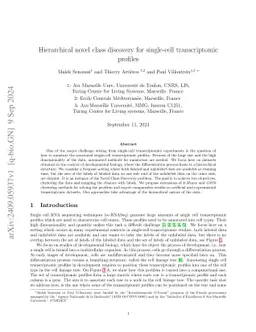 Hierarchical novel class discovery for single-cell transcriptomic
  profiles