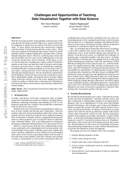 Challenges and Opportunities of Teaching Data Visualization Together
  with Data Science