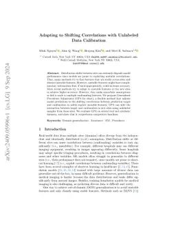 Adapting to Shifting Correlations with Unlabeled Data Calibration