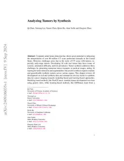 Analyzing Tumors by Synthesis