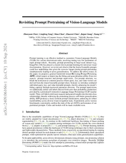 Revisiting Prompt Pretraining of Vision-Language Models