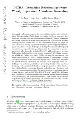 INTRA: Interaction Relationship-aware Weakly Supervised Affordance
  Grounding
