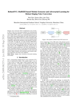RobustSVC: HuBERT-based Melody Extractor and Adversarial Learning for
  Robust Singing Voice Conversion