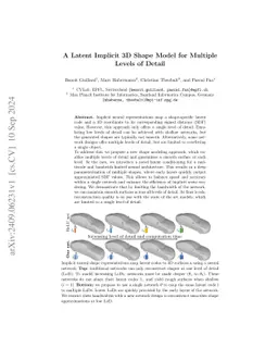 A Latent Implicit 3D Shape Model for Multiple Levels of Detail