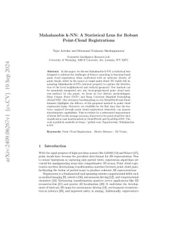 Mahalanobis k-NN: A Statistical Lens for Robust Point-Cloud Registrations