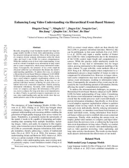 Enhancing Long Video Understanding via Hierarchical Event-Based Memory