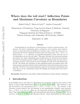 Where does the tail start? Inflection Points and Maximum Curvature as
  Boundaries