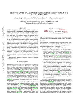 Spoofing-Aware Speaker Verification Robust Against Domain and Channel
  Mismatches
