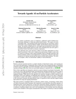 Towards Agentic AI on Particle Accelerators