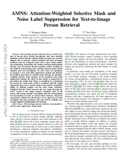 AMNS: Attention-Weighted Selective Mask and Noise Label Suppression for Text-to-Image Person Retrieval