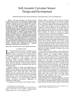 Soft Acoustic Curvature Sensor: Design and Development