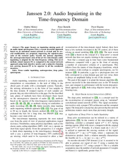 Janssen 2.0: Audio Inpainting in the Time-frequency Domain