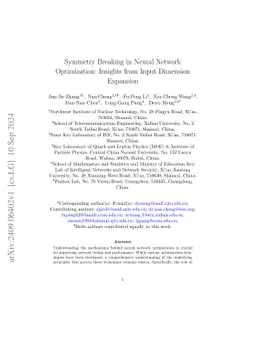 Symmetry Breaking in Neural Network Optimization: Insights from Input
  Dimension Expansion