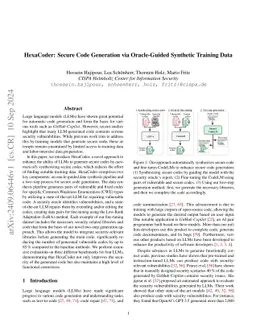 HexaCoder: Secure Code Generation via Oracle-Guided Synthetic Training
  Data