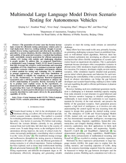 Multimodal Large Language Model Driven Scenario Testing for Autonomous
  Vehicles