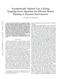 Asymptotically Optimal Lazy Lifelong Sampling-based Algorithm for Efficient Motion Planning in Dynamic Environments