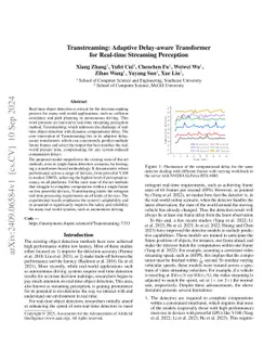 Transtreaming: Adaptive Delay-aware Transformer for Real-time Streaming
  Perception