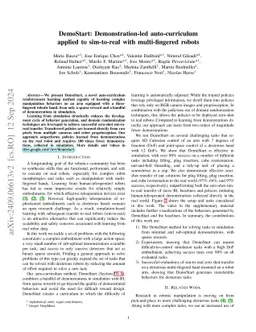 DemoStart: Demonstration-led auto-curriculum applied to sim-to-real with
  multi-fingered robots
