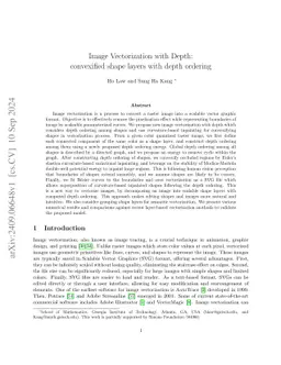Image Vectorization with Depth: convexified shape layers with depth
  ordering
