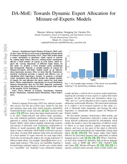 DA-MoE: Towards Dynamic Expert Allocation for Mixture-of-Experts Models