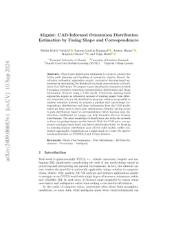 Alignist: CAD-Informed Orientation Distribution Estimation by Fusing
  Shape and Correspondences