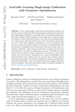 GeoCalib: Learning Single-image Calibration with Geometric Optimization