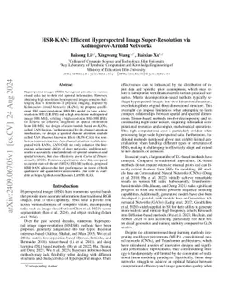 HSR-KAN: Efficient Hyperspectral Image Super-Resolution via Kolmogorov-Arnold Networks